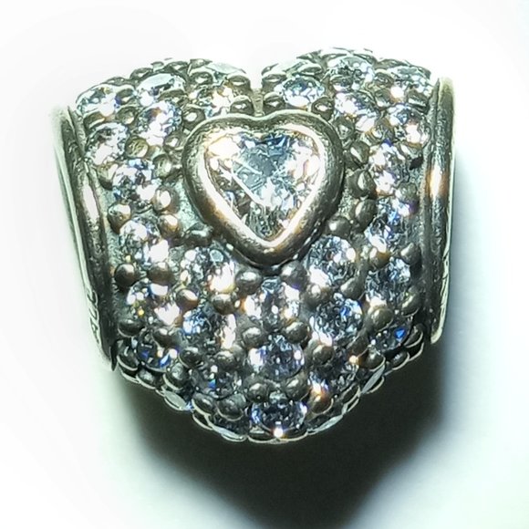 Pandora CZ encrusted heart charm - Picture 7 of 7